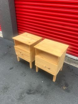 IKEA Tarva nightstands made of solid pine with a single drawer