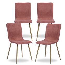 Homy Casa SCARGILL 4PC CORAL Modern Dining Chair for Kitchen and Dining Room Open Box