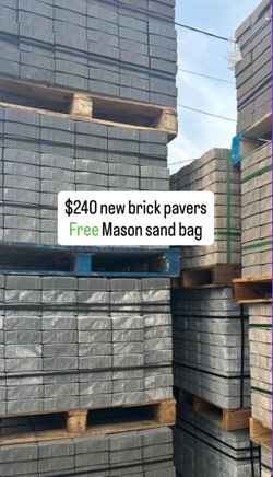 New Brick Pavers Pallets. 