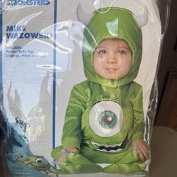 Disney Pixar Spirit Monsters Inc. Mike Wazowski Infant Baby Costume 6/12 Missing Hat