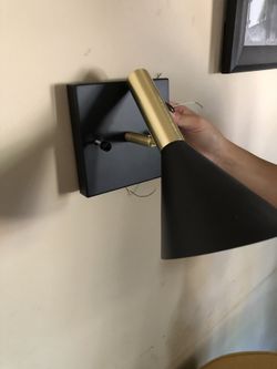 New-Black And Gold Wall Light