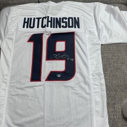 Xavier Hutchinson Signed Autograph Custom Jersey - Beckett Coa - Houston Texans