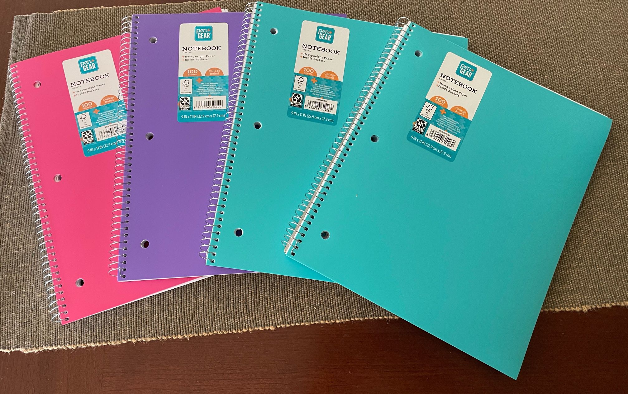 4 - 100 Sheets Notebooks 