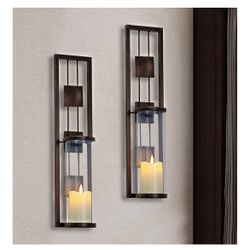 Wall Sconce With Candle Holder 