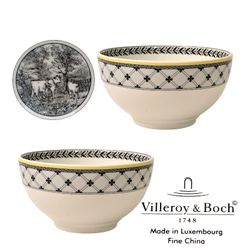 Pair Villeroy & Boch AUDUN FERME Rice/Soup Bowl 5.5" Porcelain Mint