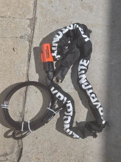 Kryptonite Evolution Chain & Master Lock Cable Bike Locks Set