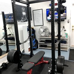 Rogue RML-390F Monster Lite Rack + Landmine + Strap Safeties