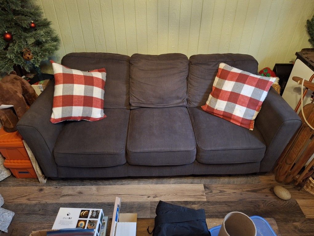 Couch - 3 Cushion, Dark Grey