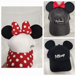 Mickey and Mini hats.