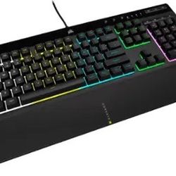 CORSAIR - K55 RGB Pro Full-size Wired Dome Membrane Gaming Keyboard with Elgato Stream Deck Software Integration - Black