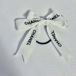 white chanel ribbon authentic