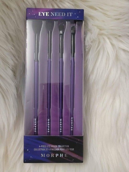 Morphe Eye Need It Brush Set 4 Piece Eyeshadow Brushes Gift Set New purple