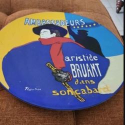 Henri de Toulouse Lautrec - Vintage Poster Art Decorative Platter - Ambassadeurs
