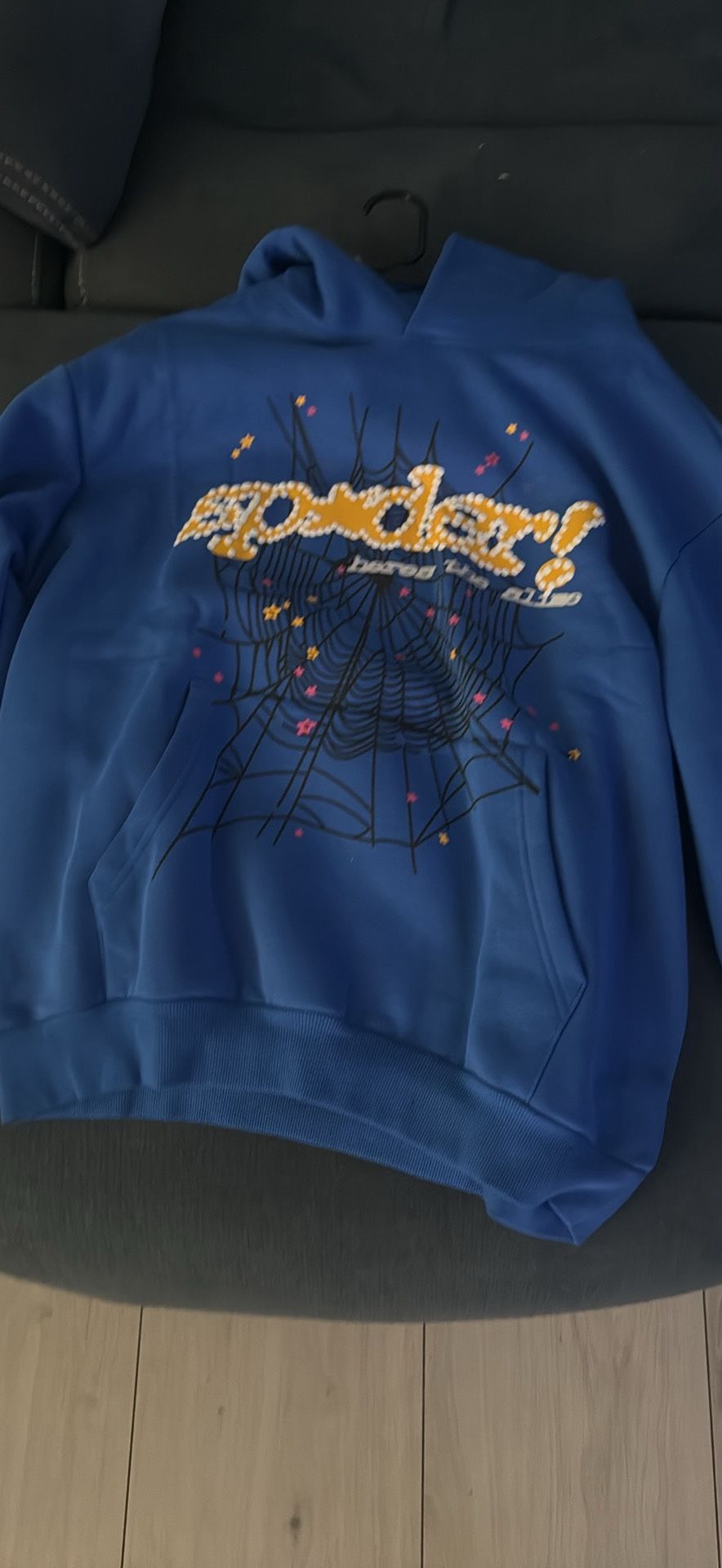 sp5der hoodie tc blue