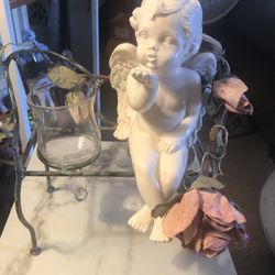 Angel On A Metal Bench 