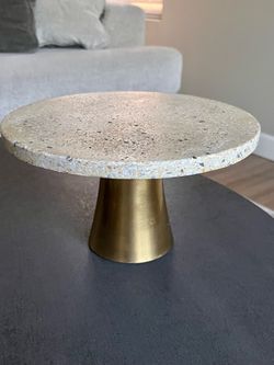 Decorative Round Stone top/Gold Stand-Plant-Cake-Misc.