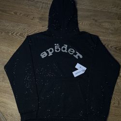 BLACK VVS SPIDER HOODIE