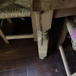 Rustic Dining Table And 6 Chairs 