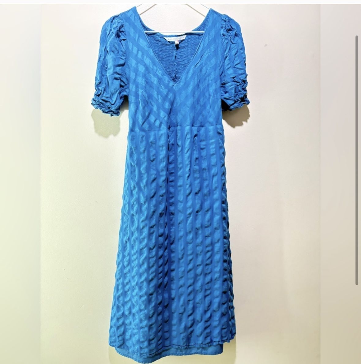 Maternity Dress The Nines by HATCH Blue Short Sleeve size S