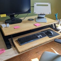 Fully Cooper Bamboo Standing Desk Converter