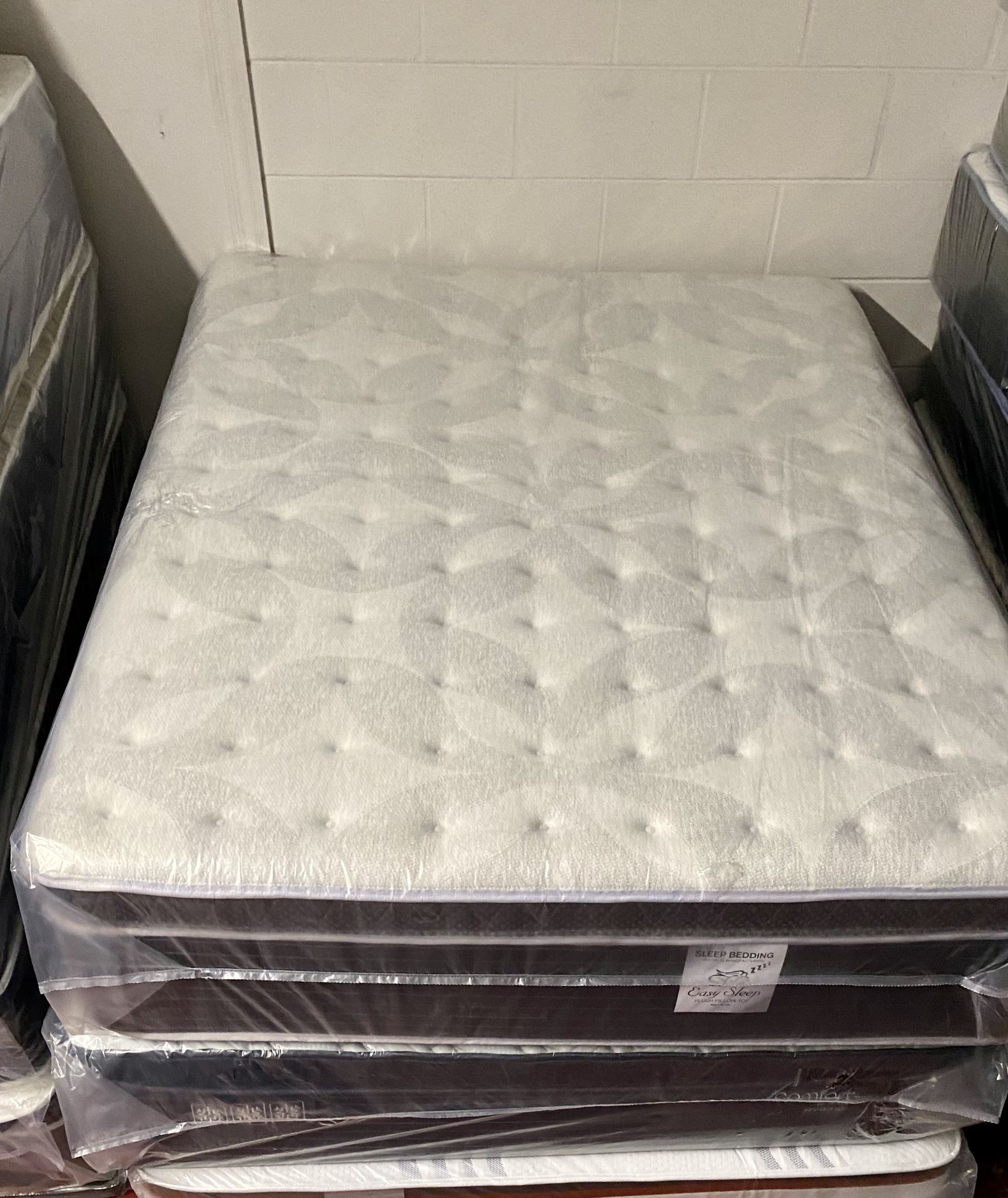 Queen Size Mattress 14 Inch Thick With Pillow Top Of Gran Comfort And Box Springs New From Factory Available All Sizes Same Day Delivery