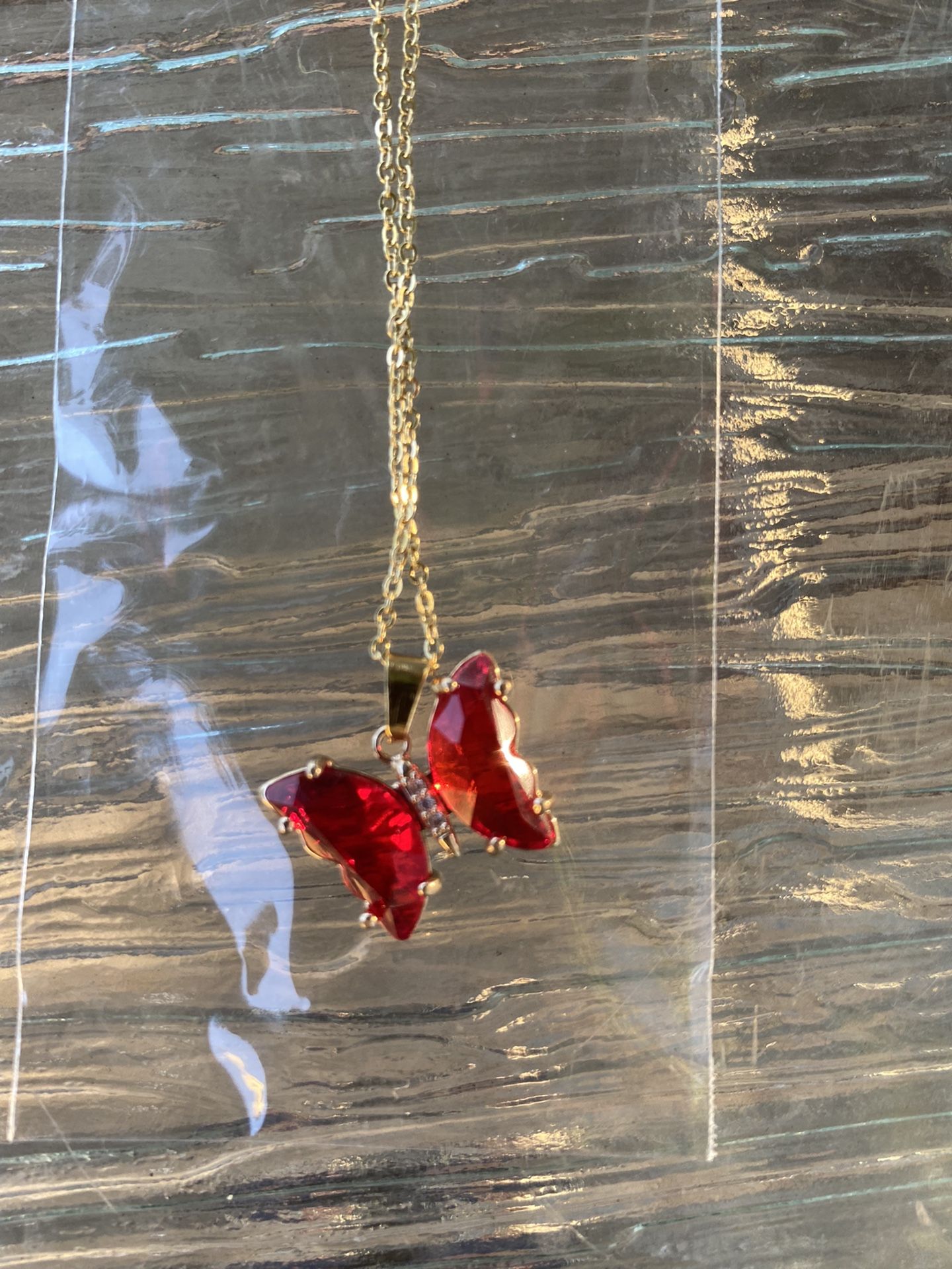 Crystal Butterfly Necklace 