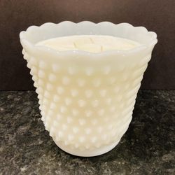 Soy TuberRose Candle in Milk Glass