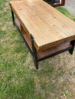 Wooden coffee table