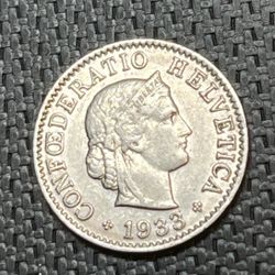 1933 Five Helvetica Coin 