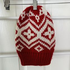H&M Woven Knit Red Beanie
