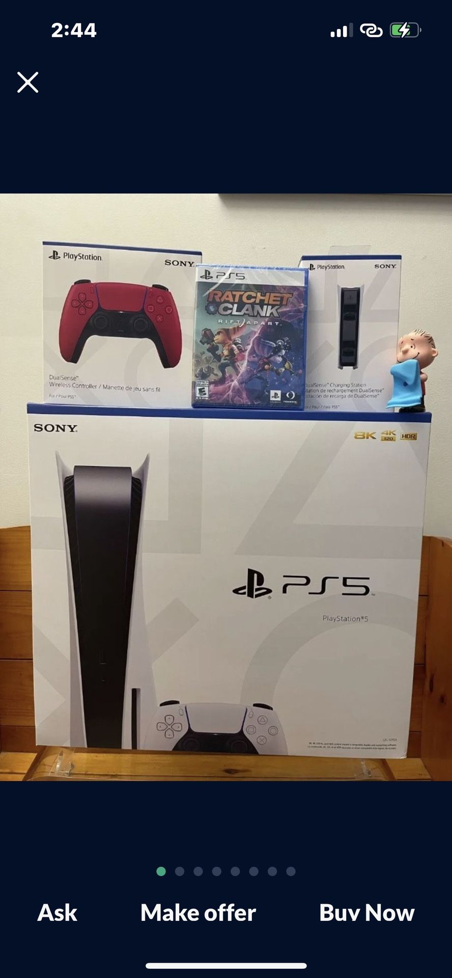 Brand New Disc Version Console With Extra Controller + Game And The Charging Station Bundle