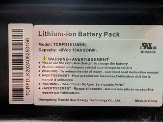 Lithium-ion Battery for E-Bike - 48V 13Ah (624Wh)