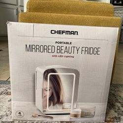 ChEFMAN  Mirrored  Beauty Fridge🔺works Great 🔺