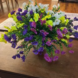 12 Bundles Artificial Flowers for Outdoors Decorations, Fake Flowers Artificial Plants Outdoor, Colorful Faux Morning Glory Realistic UV Resistant for