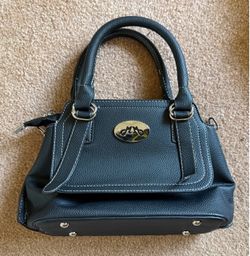 MM Black Leather Purse