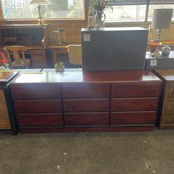 Danish Rosewood Nine Drawer Dresser