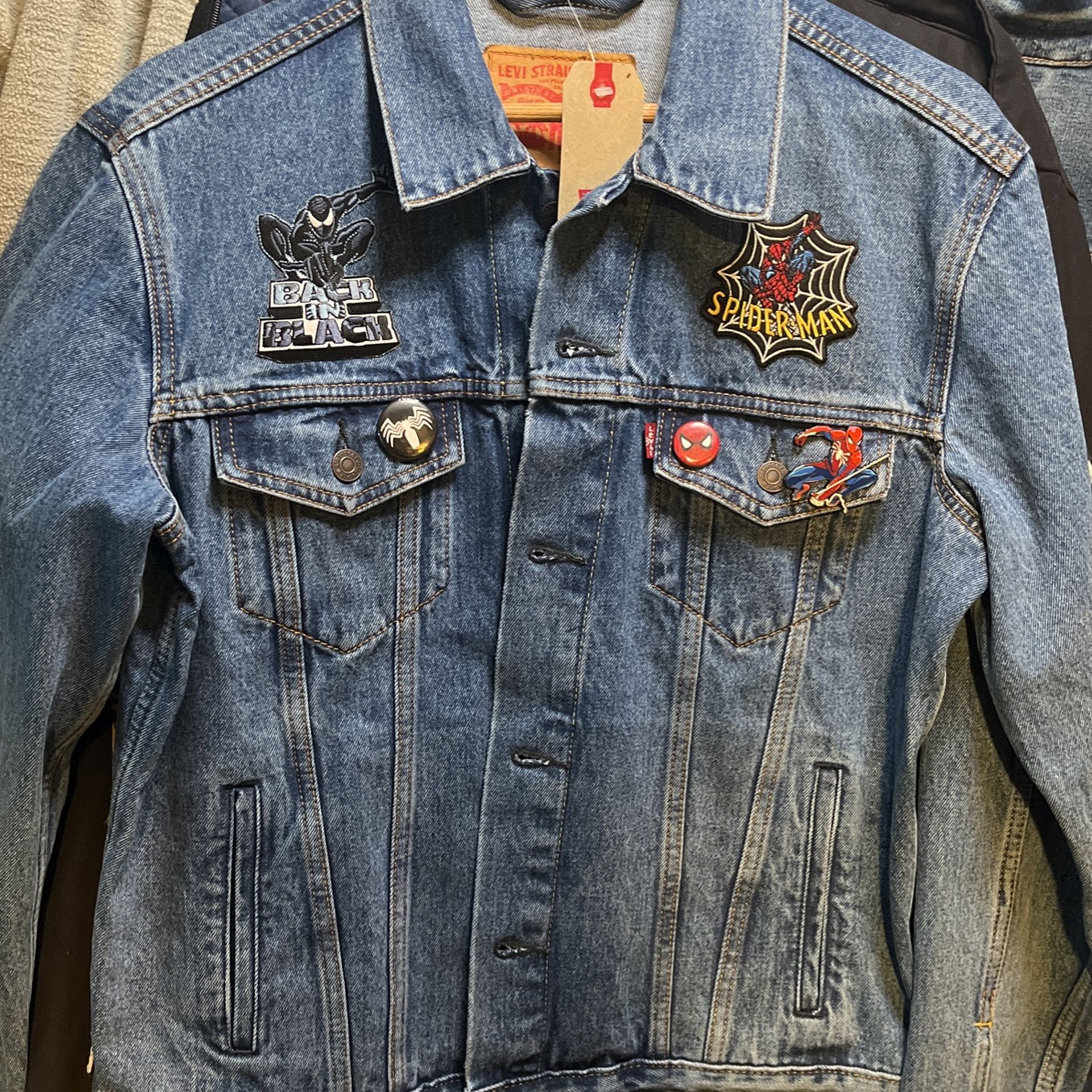 Custom Levi Spider-Man Denim Jacket