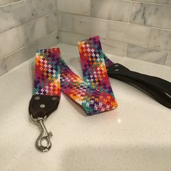 Handmade Dog Leash – Heavy-Duty Artisan Weave w/ Leather Handle