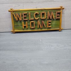 Bamboo Welcome Home Sign