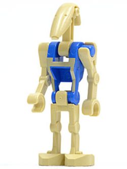 SW0300 Battle Droid Pilot - Blue Torso with Tan Insignia, Angled Arms