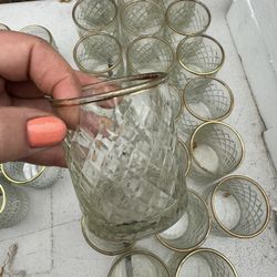 27 Etched Glass Votives For Weddings, Etc 
