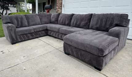 Charcoal Grey Sectional Couch… Delivery Available!