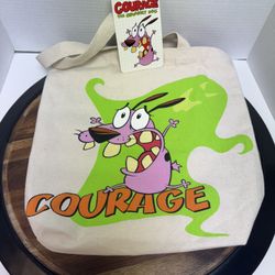 Courage The Cowardly Dog Canvas Tote