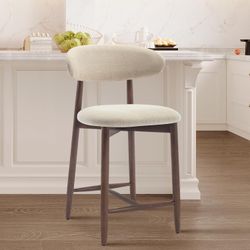 Counter height Upholstered Bar Stool Chair BEIGE