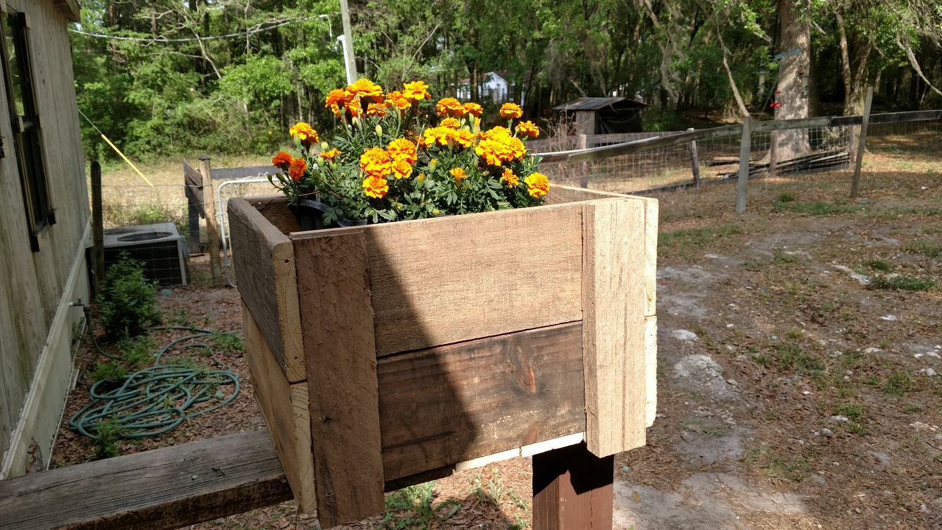 Pallet planter boxes