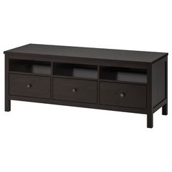 IKEA HEMNES TV stand, 3-drawer black-brown