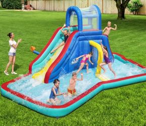 Bestway H2OGO Waterfall Waves Mega Water Park Inflatable Slide & Pool NEW In BOX