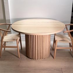 Handcrafted White Oak Dining Table