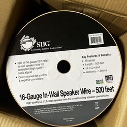 500 Ft Spool 16-gauge Speaker Wire