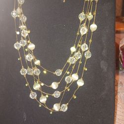 Crystal Multi Layer Retro Choker Chain